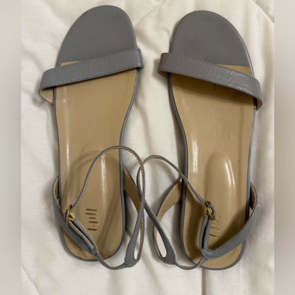 J. Jill Gray Leather Women's Sandals - Picture 2 of 5